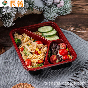 İkram için tek kullanımlık Bento Öğle Yemeği Kutusu Gıda Konteyneri